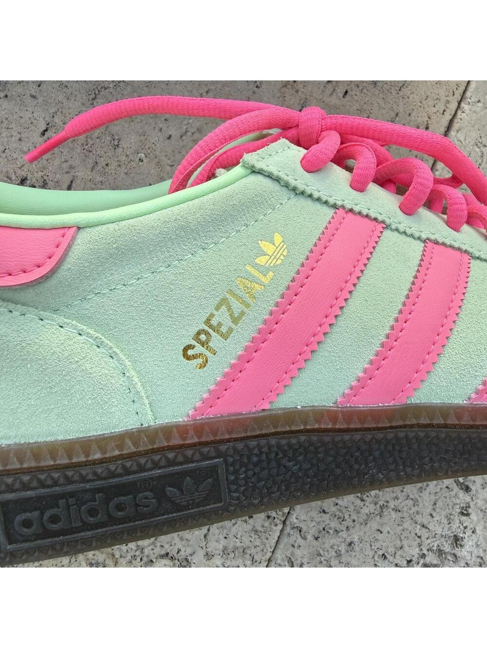 Adidas Spezial Suede Sneakers in Mint Green and Pink, Size 9 US - Picture 6 of 9